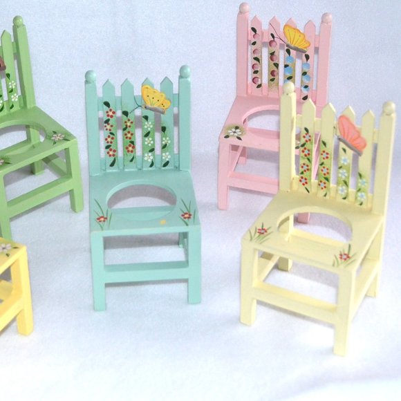 Wooden Chair Plant Stand Set - Picture 5 of 14